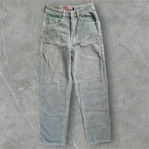 Empyre Corduroy Pants Women's‎ Size 0 Light Green High Waisted Straight Leg